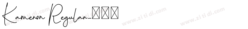 Kameron Regular字体转换
